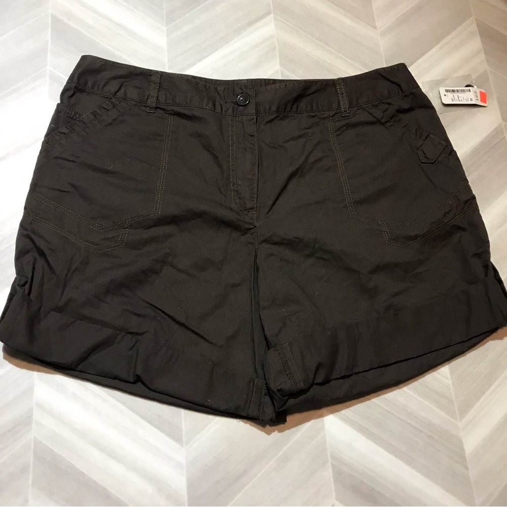 Reitmans Brown Cargo Shorts Casual Cotton Blend